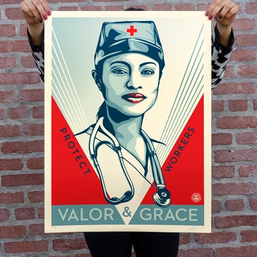 Valor & Grace Nurse  by Shepard Fairey