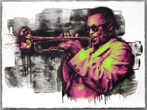 Miles Davis (Pink / Green) by Mr Brainwash