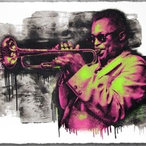Miles Davis (Pink / Green) by Mr Brainwash