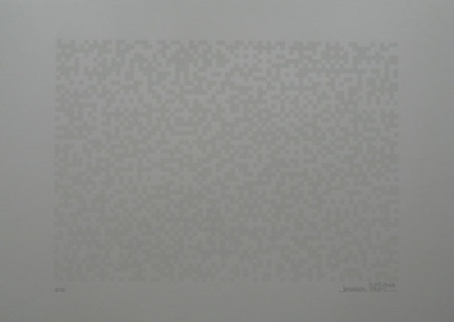 Binary Code (White) by Space Invader