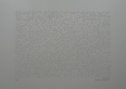 Binary Code (White) by Space Invader
