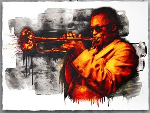 Miles Davis (Red / Yellow) by Mr Brainwash