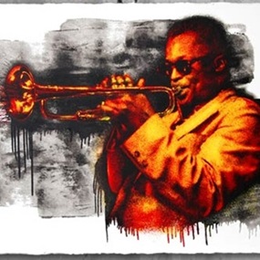 Miles Davis (Red / Yellow) by Mr Brainwash