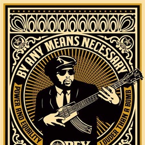 By Any Means Necessary (Gold) by Shepard Fairey