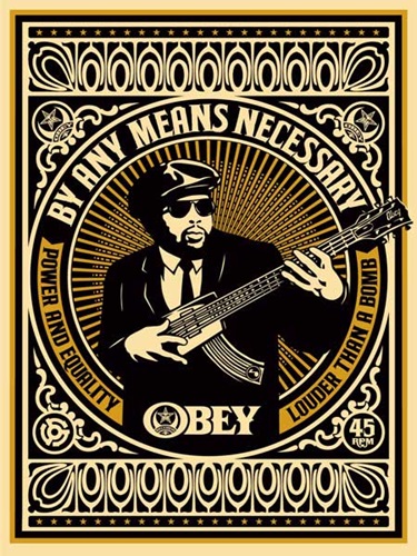 By Any Means Necessary (Gold) by Shepard Fairey