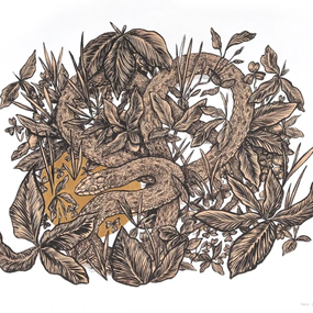 Snake In The Grass (White) by Maura O