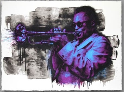 Miles Davis (Purple / Blue) by Mr Brainwash