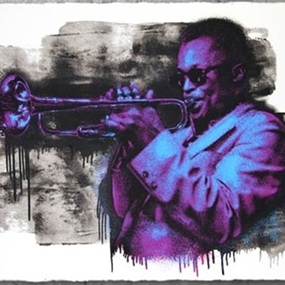 Miles Davis (Purple / Blue) by Mr Brainwash