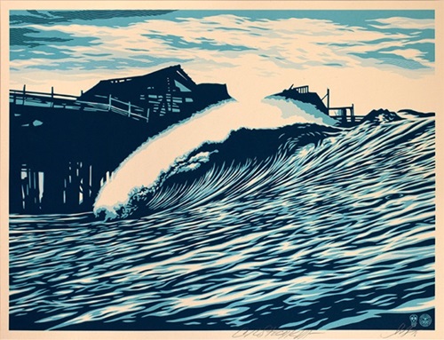 P.O.P. Wave (Blue) by Shepard Fairey