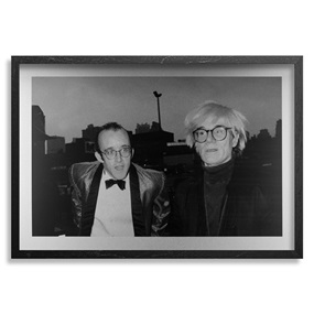 Keith Haring And His Idol Andy Warhol, NYC, 1986 (Aluminium Edition) by Ricky Powell