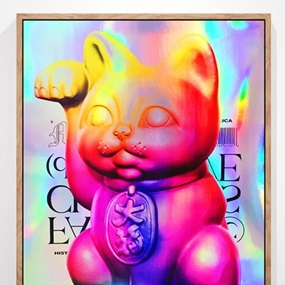 Holographic Maneki-Neko (Pink) by Nick Thomm