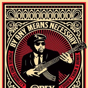 By Any Means Necessary (Red) by Shepard Fairey