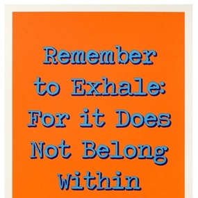 Remember To Exhale (Blue Text) by Ain Bailey | Ego Ahaiwe Sowinski