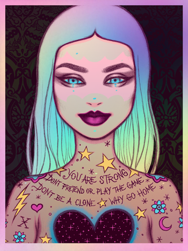 You Are Strong (2022 Rainbow Foil Edition) by Tara McPherson