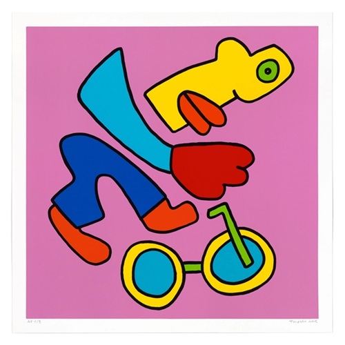 BMX Racing (Pink) by Thierry Noir