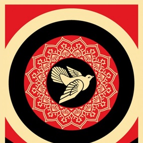 Obey Dove (Dove Target) (Red / Black) by Shepard Fairey