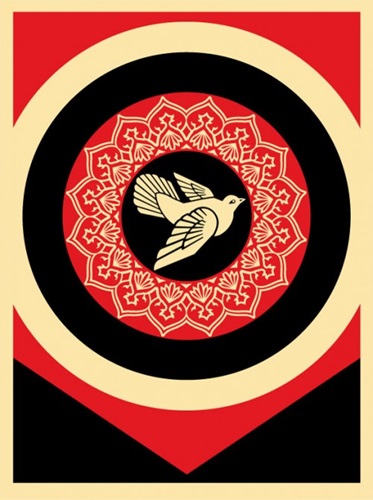 Obey Dove (Dove Target) (Red / Black) by Shepard Fairey