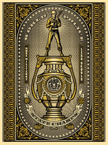 World Police State Champs (Gold) by Shepard Fairey