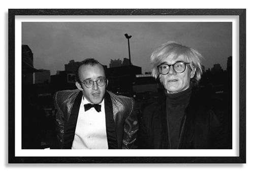 Keith Haring And His Idol Andy Warhol, NYC, 1986 (Paper Edition) by Ricky Powell