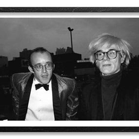 Keith Haring And His Idol Andy Warhol, NYC, 1986 (Paper Edition) by Ricky Powell