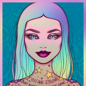 You Are Strong (2022 Rainbow Foil Variant) by Tara McPherson