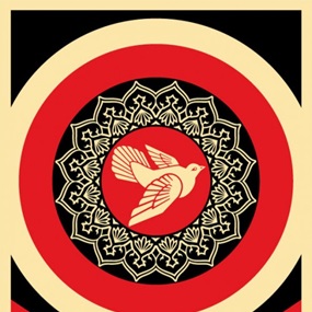 Obey Dove (Dove Target) (Black / Red) by Shepard Fairey