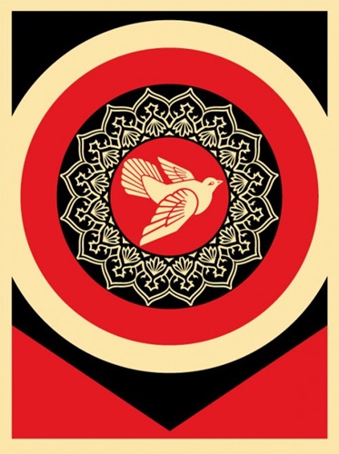 Obey Dove (Dove Target) (Black / Red) by Shepard Fairey