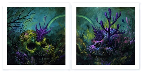 Two Skulls (Giclee Set) by Jeff Soto