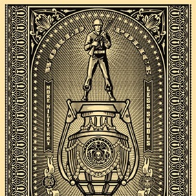 World Police State Champs (Silver) by Shepard Fairey