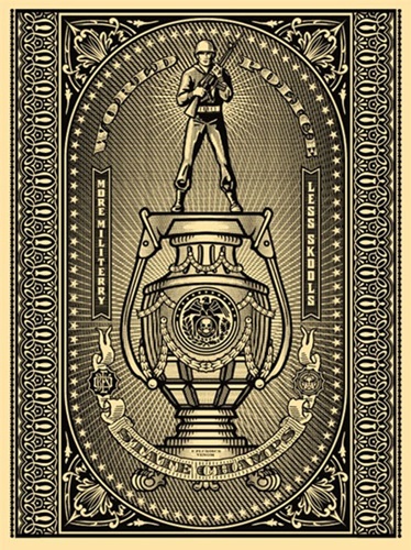 World Police State Champs (Silver) by Shepard Fairey