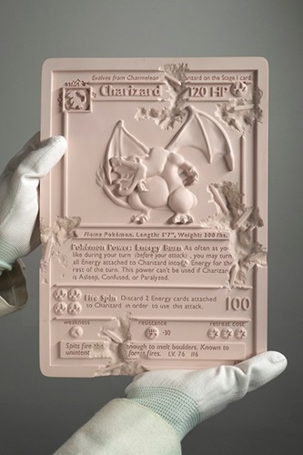 Crystalized Charizard Card (Pink) by Daniel Arsham