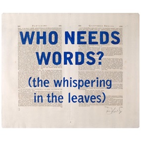 Blue Rubrics (Who Needs Words) by William Kentridge