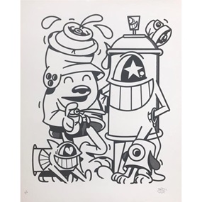 Street Friends (Black / White) by El Pez | Flying Fortress