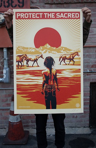 Protect The Sacred (Offset Lithograph) by Shepard Fairey | Aaron Huey