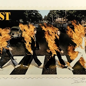 絵画 James Cauty art print Abbey Road Beatles Immolation (1st Class - Pop) by James