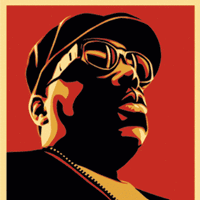 Biggie (Red) by Shepard Fairey