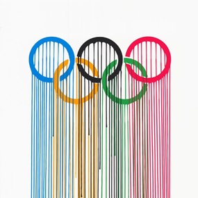 Liquidated Olympic Rings by Zevs