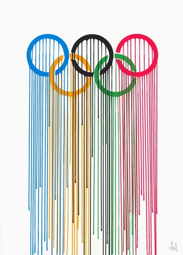 Liquidated Olympic Rings  by Zevs
