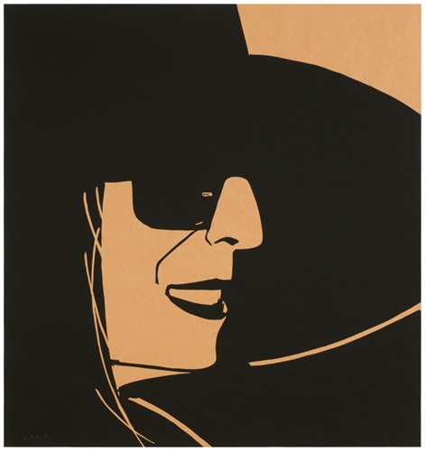 Large Black Hat Ada (Brown) by Alex Katz