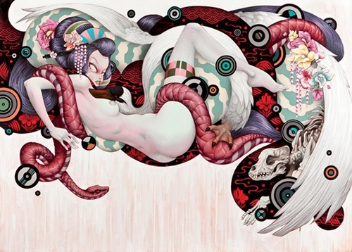 The Geisha And The Swan  by Tristan Eaton