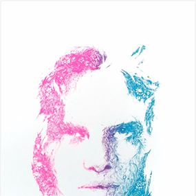 Persephone (Turquoise / Pink) by Carne Griffiths