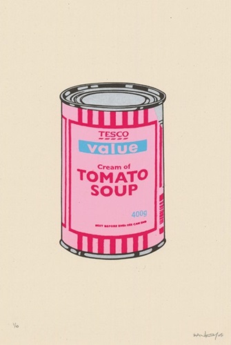 Soup Can (Pink, Cherry, Sky Blue) by Banksy