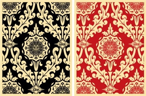 Parlor Pattern Set (Inverse Cream) by Shepard Fairey