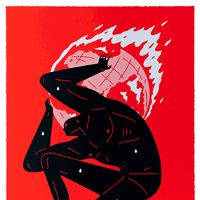 World On Fire (Red) by Cleon Peterson