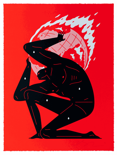 World On Fire (Red) by Cleon Peterson