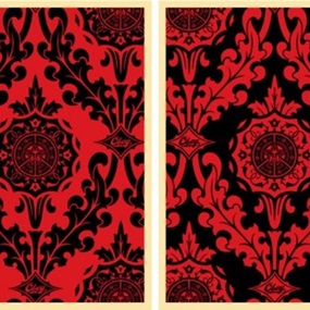 Parlor Pattern Set (Red / Black) by Shepard Fairey
