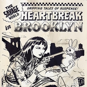Heartbreak In Brooklyn (In Dark Blue) by Faile