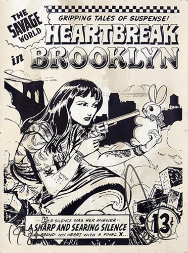 Heartbreak In Brooklyn (In Dark Blue) by Faile