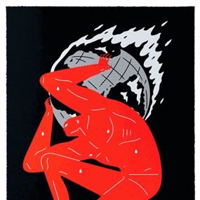 World On Fire (Black) by Cleon Peterson