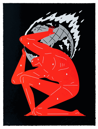 World On Fire (Black) by Cleon Peterson